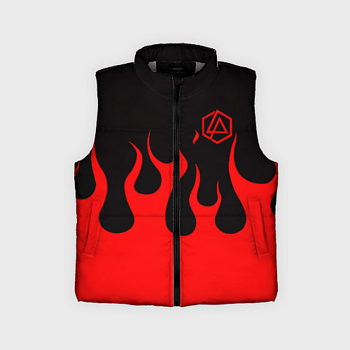 Детский жилет Linkin park logo fire / 3D-Светло-серый – фото 1