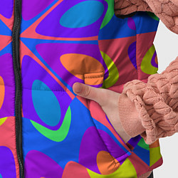 Детский жилет Оптический узор красочная мозаика, цвет: 3D-черный — фото 2