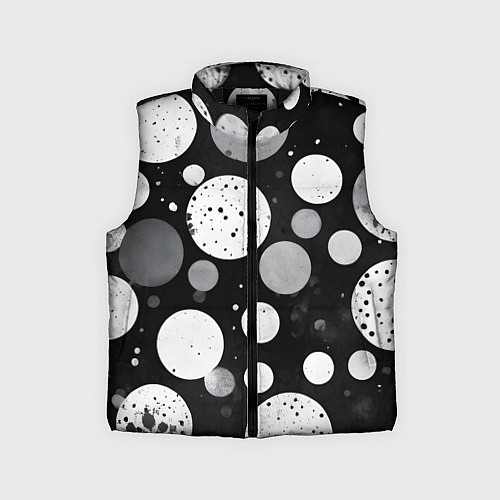 Детский жилет Круги на темном фоне / 3D-Черный – фото 1