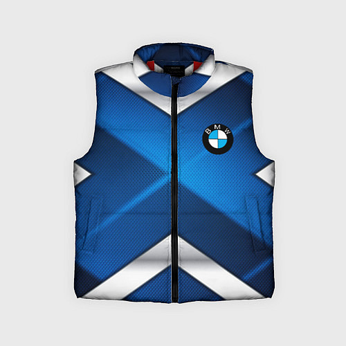 Детский жилет BMW metalic blue abstract / 3D-Красный – фото 1