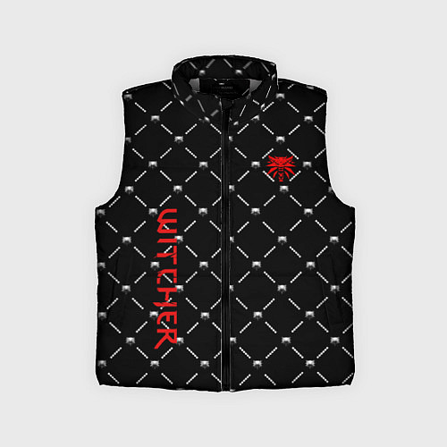 Детский жилет Ведьмак паттерн волк / 3D-Светло-серый – фото 1