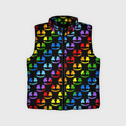 Детский жилет Marshmello pattern neon, цвет: 3D-черный