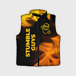 Детский жилет Stumble Guys - gold gradient вертикально, цвет: 3D-черный