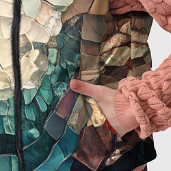 Детский жилет Мозаика в виде плитки, цвет: 3D-светло-серый — фото 2