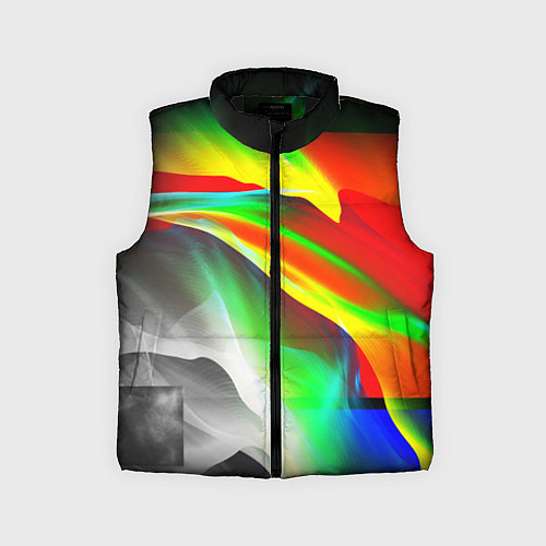 Детский жилет Текстура краски / 3D-Черный – фото 1