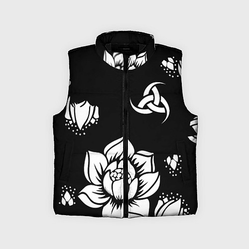 Детский жилет Русская община символика розы / 3D-Черный – фото 1