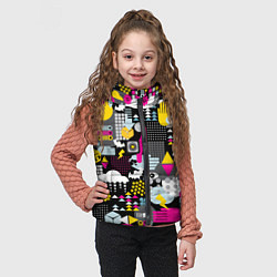 Детский жилет Цветной абстрактный паттерн, цвет: 3D-светло-серый — фото 2