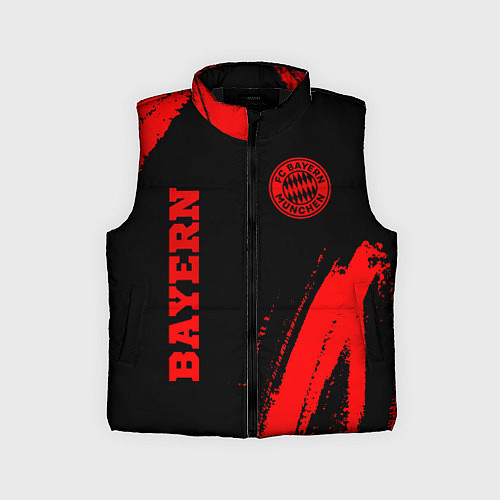 Детский жилет Bayern - red gradient вертикально / 3D-Черный – фото 1