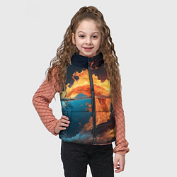 Детский жилет Вода и огонь, цвет: 3D-красный — фото 2