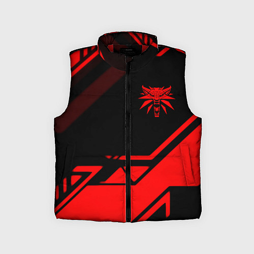 Детский жилет Ведьмак геометрия / 3D-Красный – фото 1
