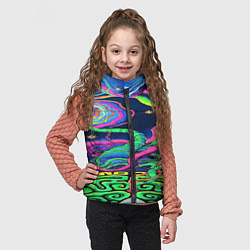 Детский жилет Оптические волны психоделика, цвет: 3D-красный — фото 2