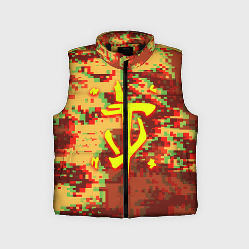 Детский жилет Doom камуфляж глитч / 3D-Черный – фото 1