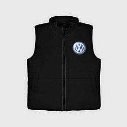 Детский жилет Volkswagen logo auto, цвет: 3D-черный