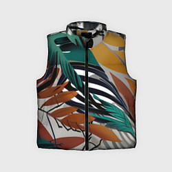 Детский жилет Полоски листья