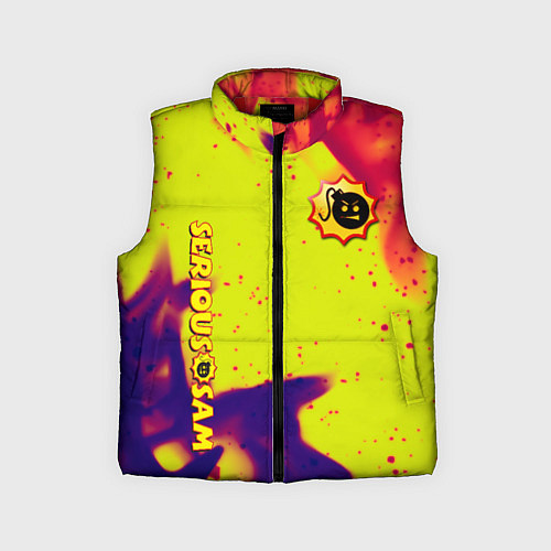 Детский жилет Serious Sam flame yellow / 3D-Красный – фото 1