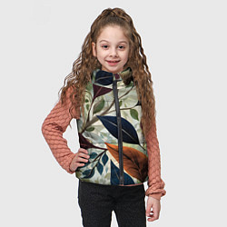Детский жилет Листья искусство, цвет: 3D-черный — фото 2