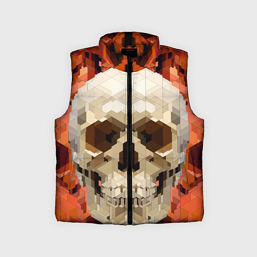 Детский жилет Смеющийся череп паттерн / 3D-Черный – фото 1