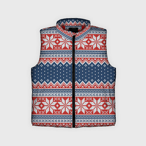 Детский жилет Knitted Pattern / 3D-Красный – фото 1