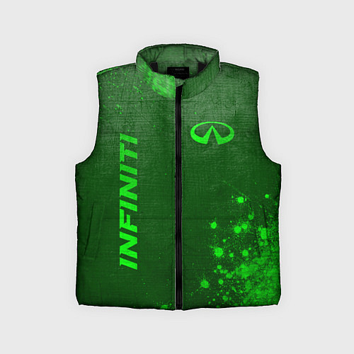 Детский жилет Infiniti - green gradient вертикально / 3D-Черный – фото 1