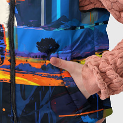 Детский жилет Ночная прогулка абстракция, цвет: 3D-черный — фото 2