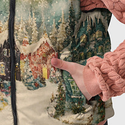 Детский жилет Милый новогодний городок, цвет: 3D-светло-серый — фото 2