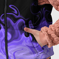 Детский жилет Абстрактный фиолетовый огонь, цвет: 3D-светло-серый — фото 2