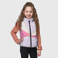 Детский жилет Геометрическая абстракция с треугольниками и пятни, цвет: 3D-черный — фото 2