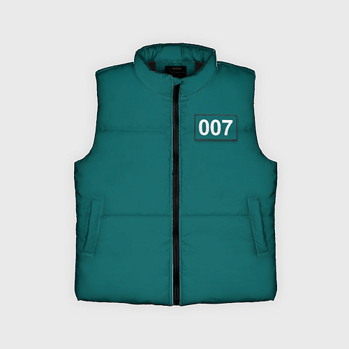 Детский жилет Игрок 007 - Игра в кальмара / 3D-Черный – фото 1