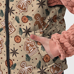 Детский жилет Узор с пряниками и специями для глинтвейна, цвет: 3D-светло-серый — фото 2