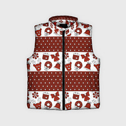 Детский жилет Новогодний паттерн