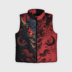 Детский жилет Японский демон Они, цвет: 3D-черный