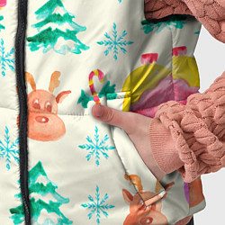 Детский жилет Зимний новогодний узор, цвет: 3D-светло-серый — фото 2