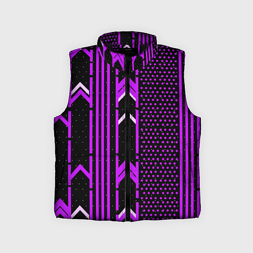 Детский жилет Фиолетовые обои на чёрном фоне / 3D-Черный – фото 1