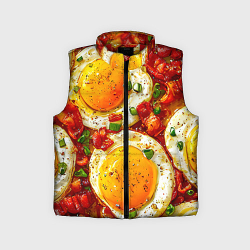 Детский жилет Яичница-глазунья / 3D-Красный – фото 1