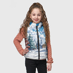 Детский жилет Предновогодняя природа, цвет: 3D-черный — фото 2