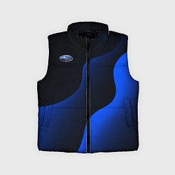 Детский жилет Субару - синие волны, цвет: 3D-черный