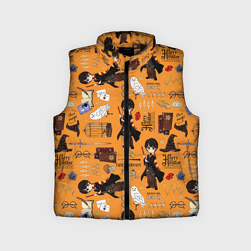 Детский жилет Гарри Поттер паттерн / 3D-Черный – фото 1