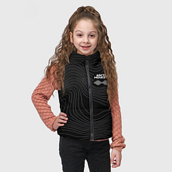 Детский жилет Arctic Monkeys - белые линии, цвет: 3D-красный — фото 2