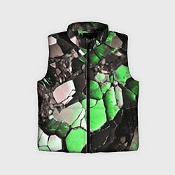 Детский жилет Чёрно-зелёный камень