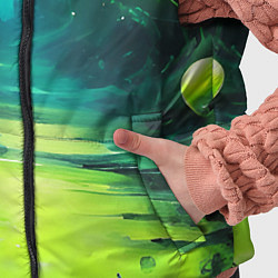 Детский жилет Зелёная кислотная абстракция, цвет: 3D-красный — фото 2