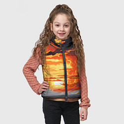 Детский жилет Багровый закат, цвет: 3D-черный — фото 2