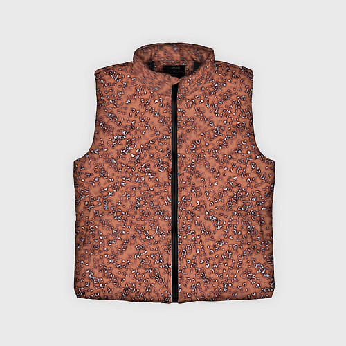 Детский жилет Медно-коричневый текстурированный / 3D-Черный – фото 1