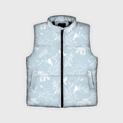 Детский жилет Зимний мотив с птицами