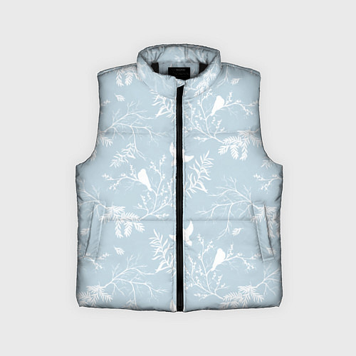 Детский жилет Зимний мотив с птицами / 3D-Черный – фото 1