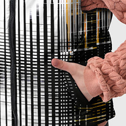 Детский жилет Жёлто-чёрный гранж на белом фоне, цвет: 3D-светло-серый — фото 2