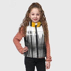 Детский жилет Жёлто-чёрный гранж на белом фоне, цвет: 3D-светло-серый — фото 2