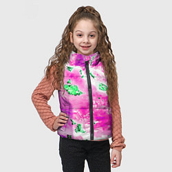 Детский жилет Розово-зелёная абстракция, цвет: 3D-красный — фото 2