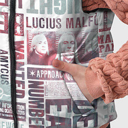 Детский жилет Паттерн газеты - Гарри Поттер Сириус Блэк и Люциус, цвет: 3D-черный — фото 2