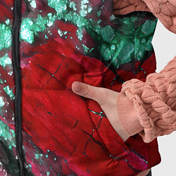 Детский жилет Голубой минерал в красном камне, цвет: 3D-светло-серый — фото 2