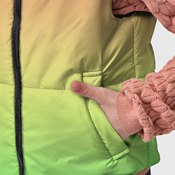 Детский жилет Градиент заря розово-зелёный, цвет: 3D-светло-серый — фото 2